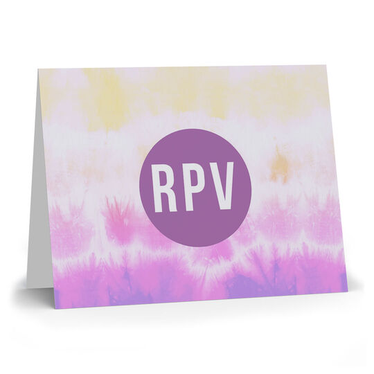 Pink and Yellow Tie-Dye Folded Note Cards
